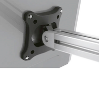 70-000-1 MODULAR SOLUTIONS MONITOR MOUNT, BLACK STEEL, ADJUSTABLE AND SWIVELING FEATURES, WITH HARDWARE